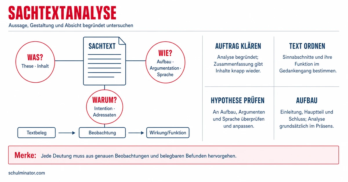 Sachtextanalyse schreiben: Aufbau und Beispiel