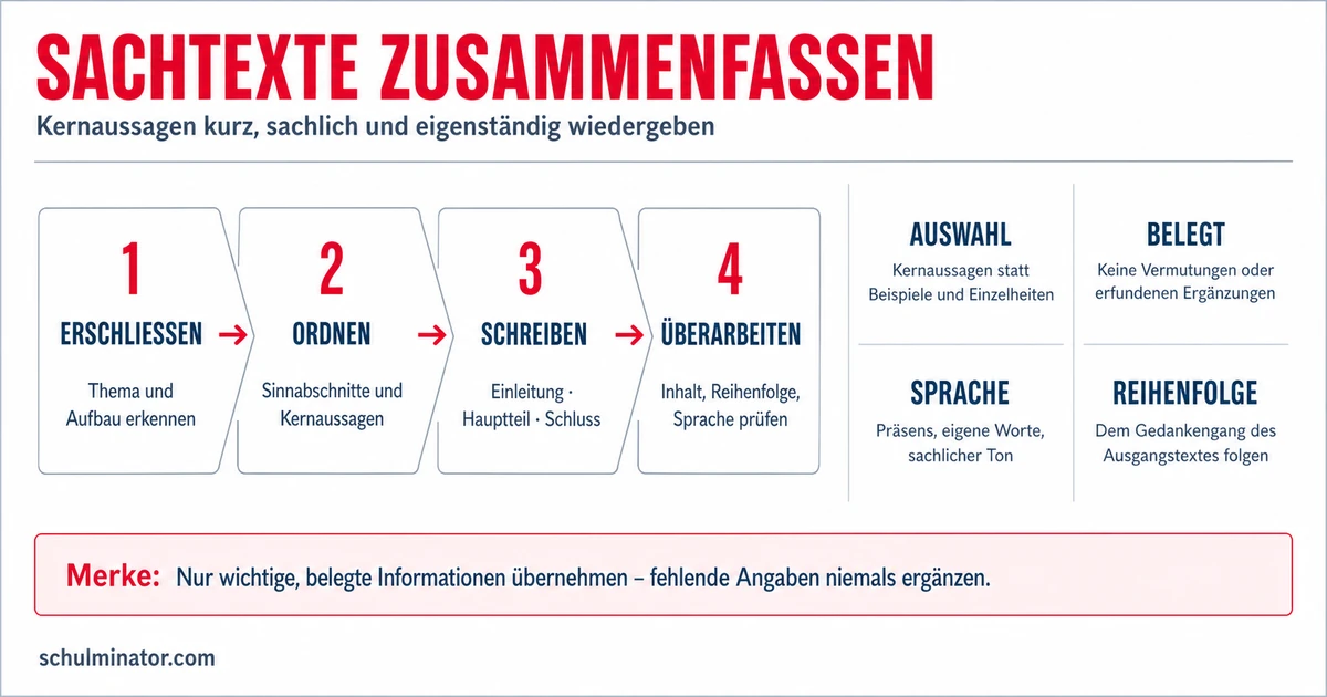 Sachtexte erschließen und zusammenfassen