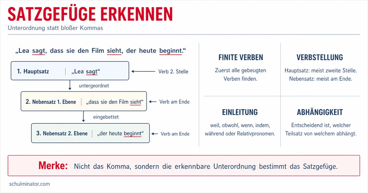 Satzgefüge (Hypotaxe) erkennen und analysieren