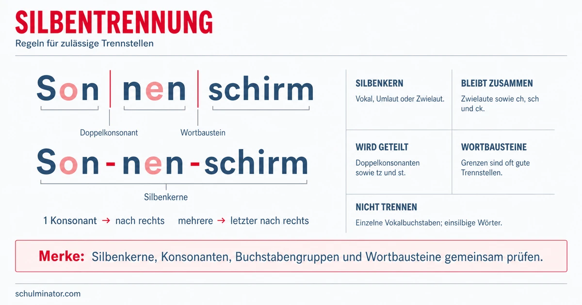 Silbentrennung: Wörter richtig trennen