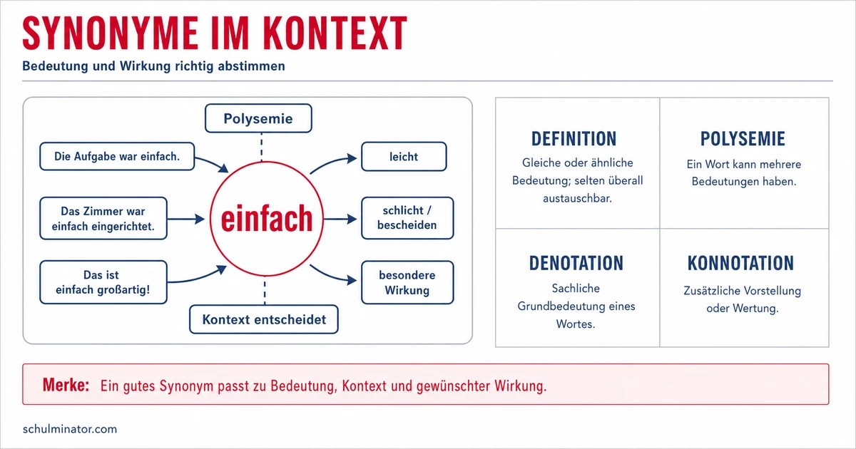 Synonyme erkennen und passend verwenden