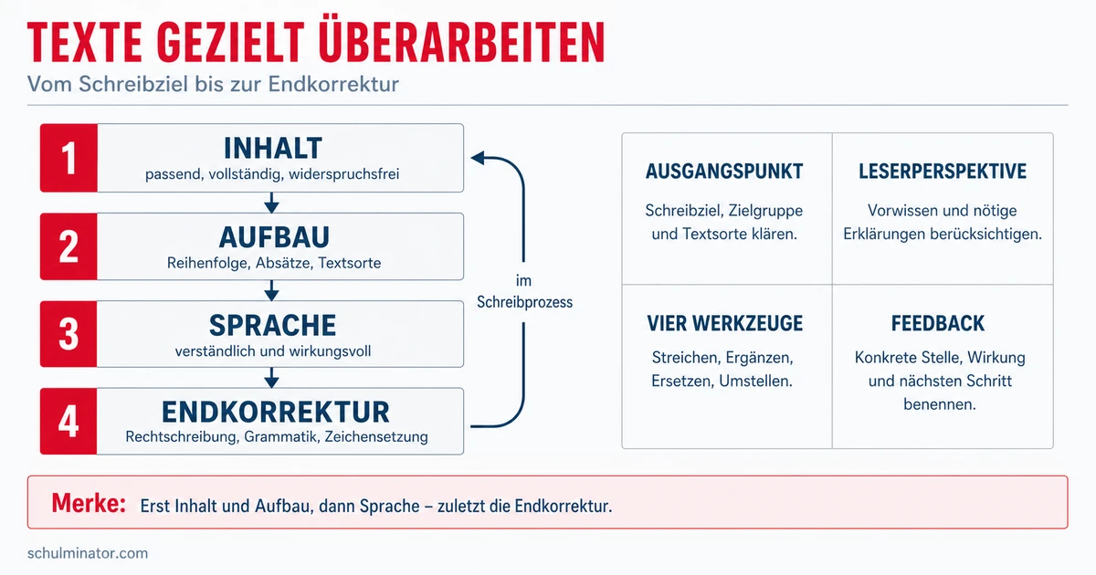 Texte überarbeiten: Schritt für Schritt