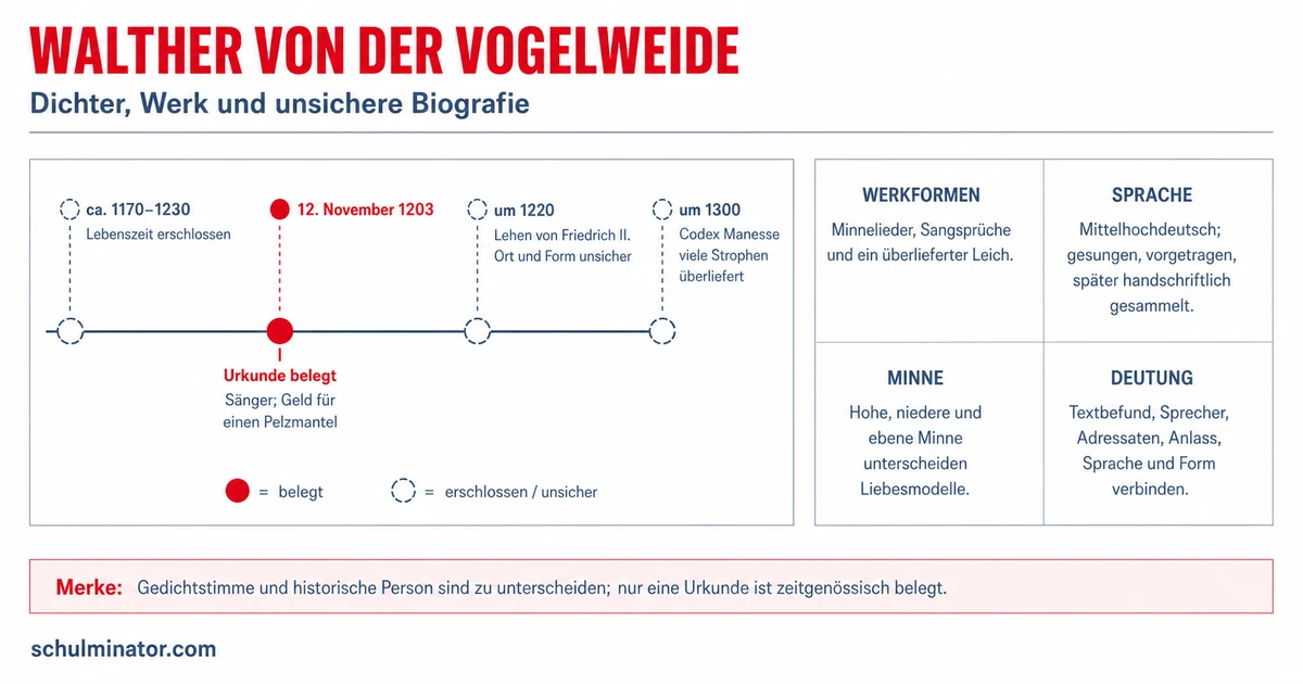 Walther von der Vogelweide: Leben und Werk