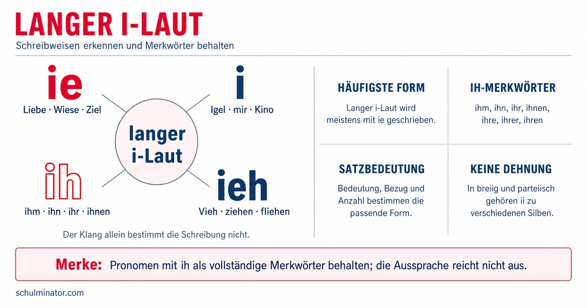 Wörter mit ih erkennen und richtig schreiben