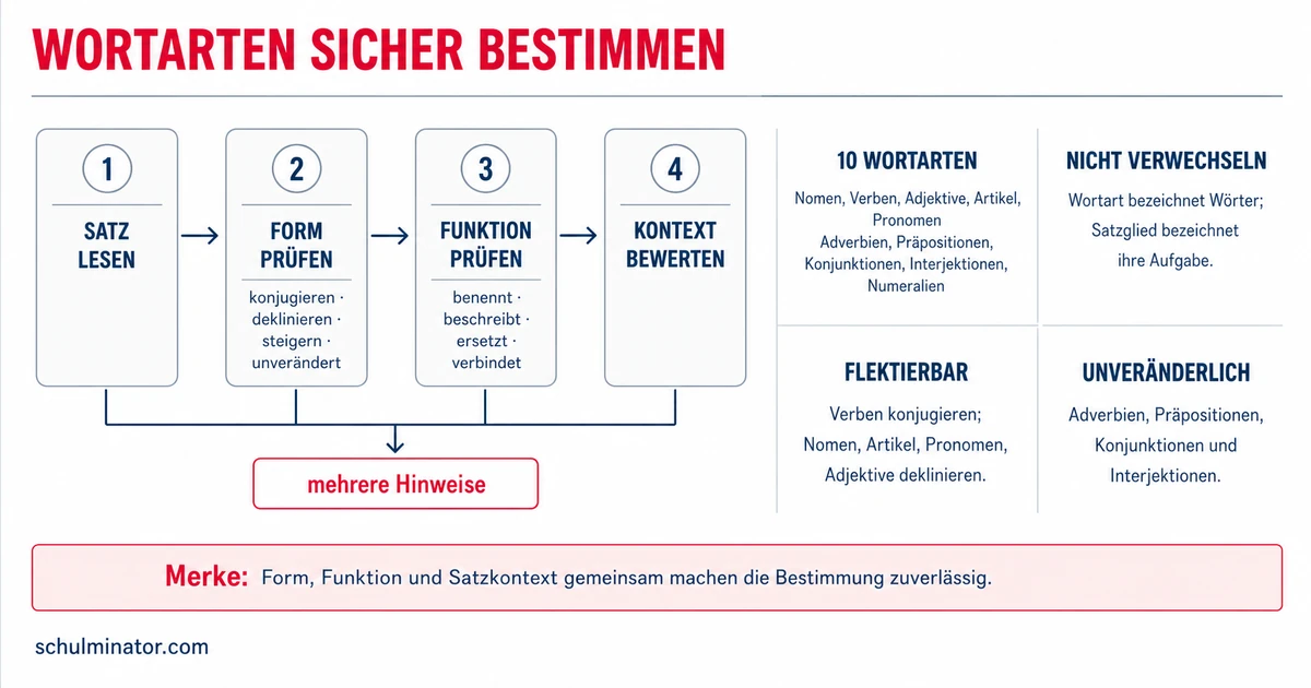 Wortarten bestimmen: Übersicht und Methode