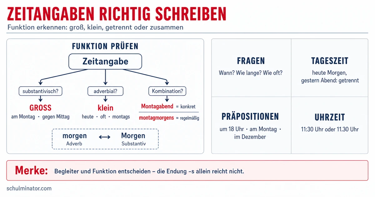 Zeitangaben erkennen und richtig schreiben