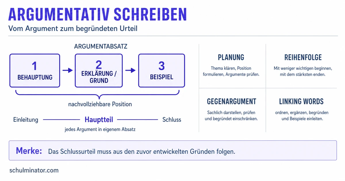 Englische Argumente formulieren: Aufbau & Beispiele