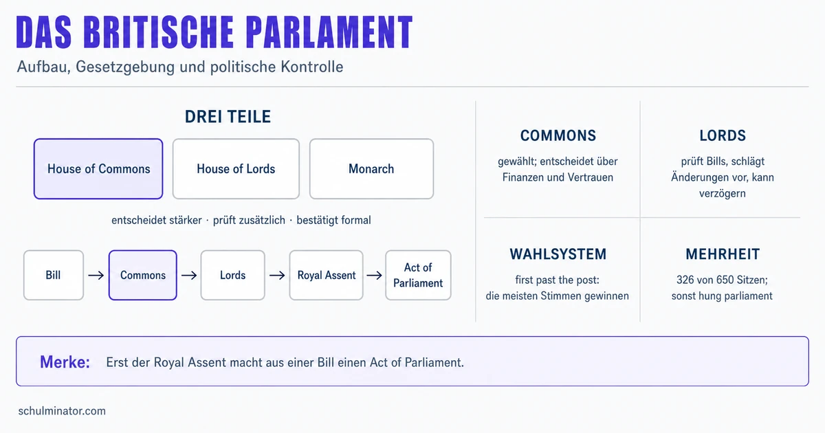 Britisches Parlament: Aufbau, Wahl und Macht