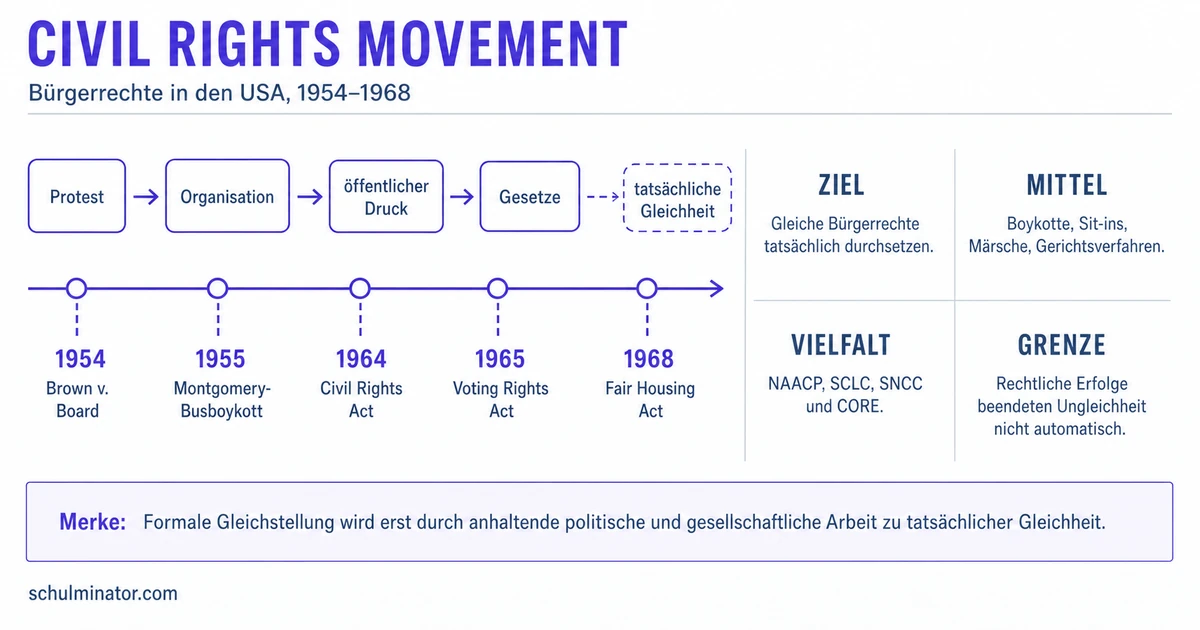 Civil Rights Movement: Verlauf, Methoden und Folgen