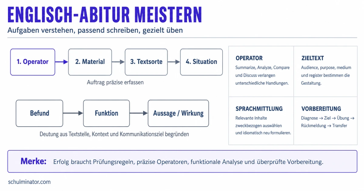 Englisch-Abitur: Aufgaben verstehen und sicher lösen