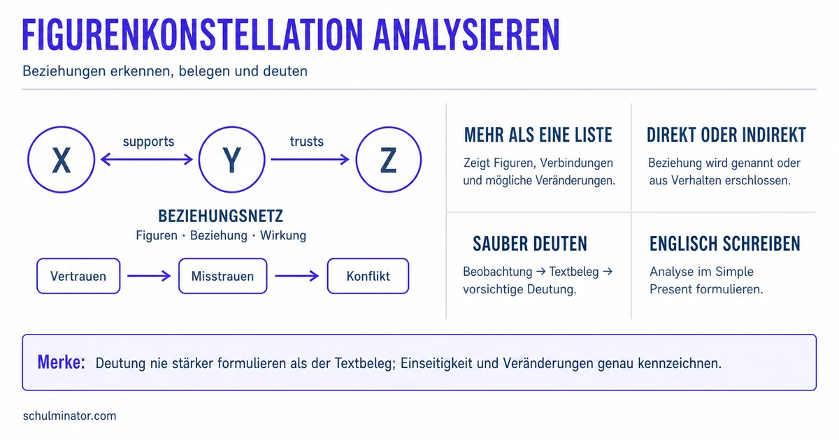 Figurenkonstellation Englisch: Beziehungen analysieren
