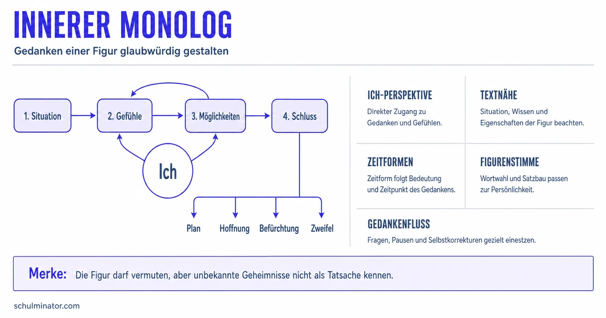 Innerer Monolog auf Englisch: Aufbau und Beispiel