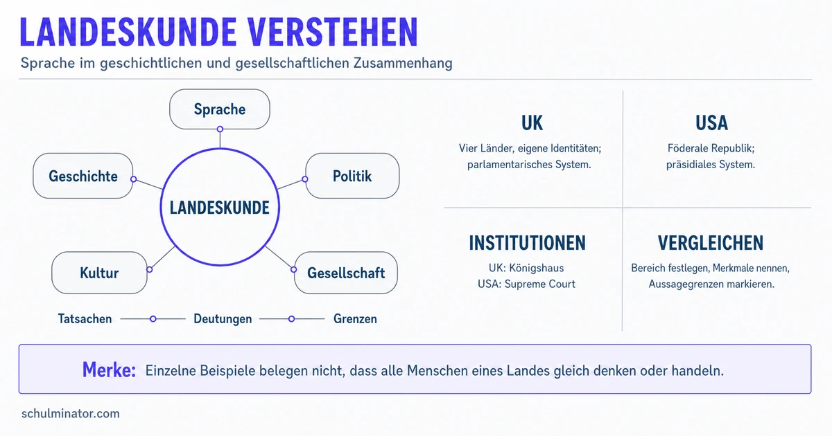 USA und Großbritannien: Landeskunde vergleichen