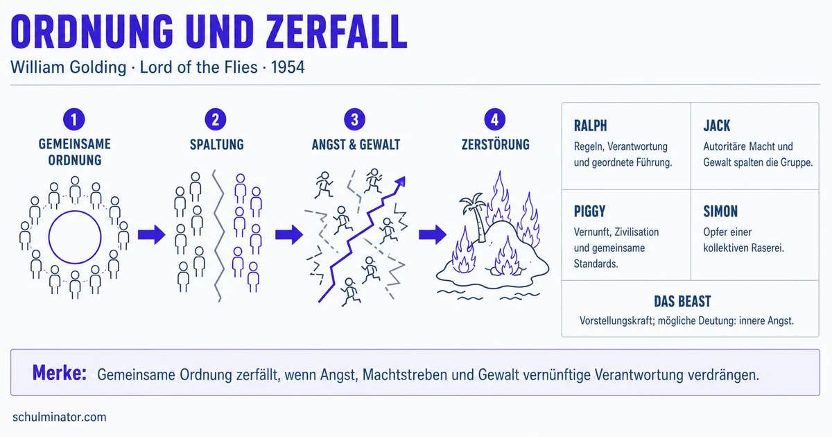 Lord of the Flies: Handlung, Konflikte und Deutung