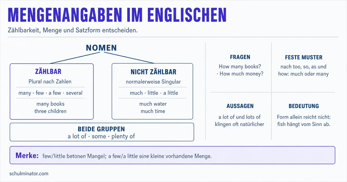 Mengenangaben Englisch: much, many & Co.