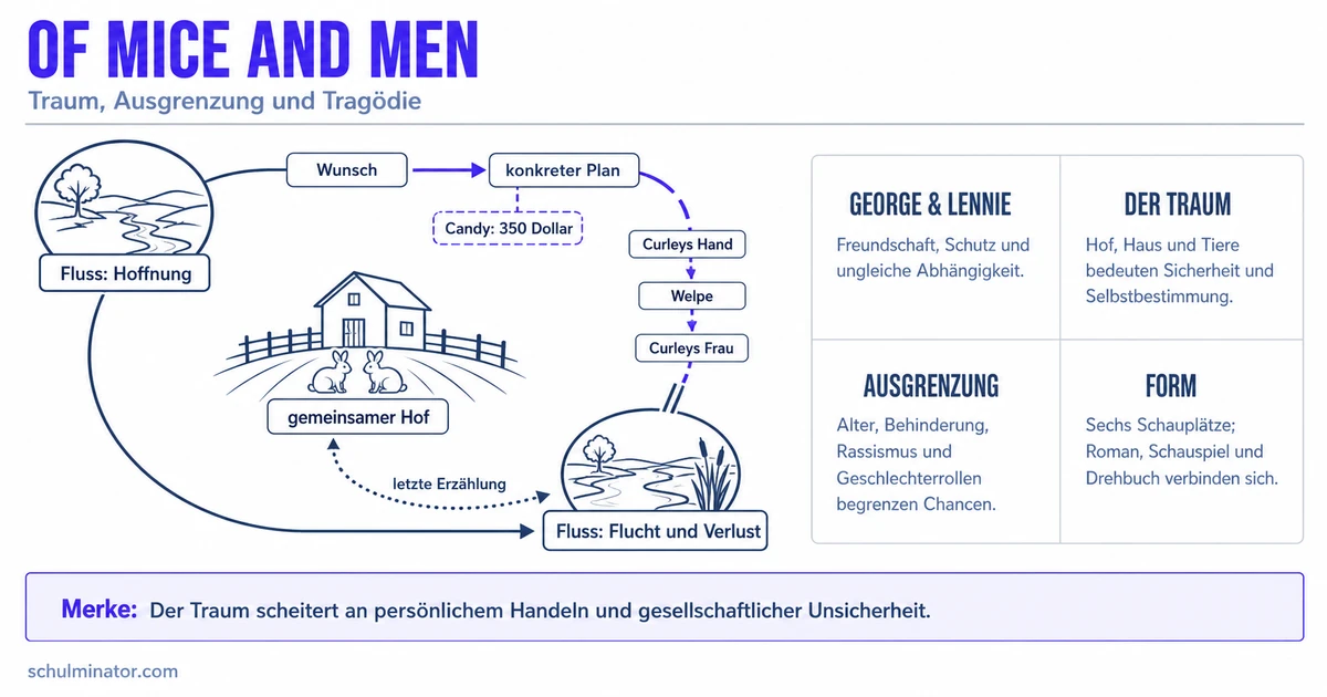 Of Mice and Men: Handlung, Figuren und Themen