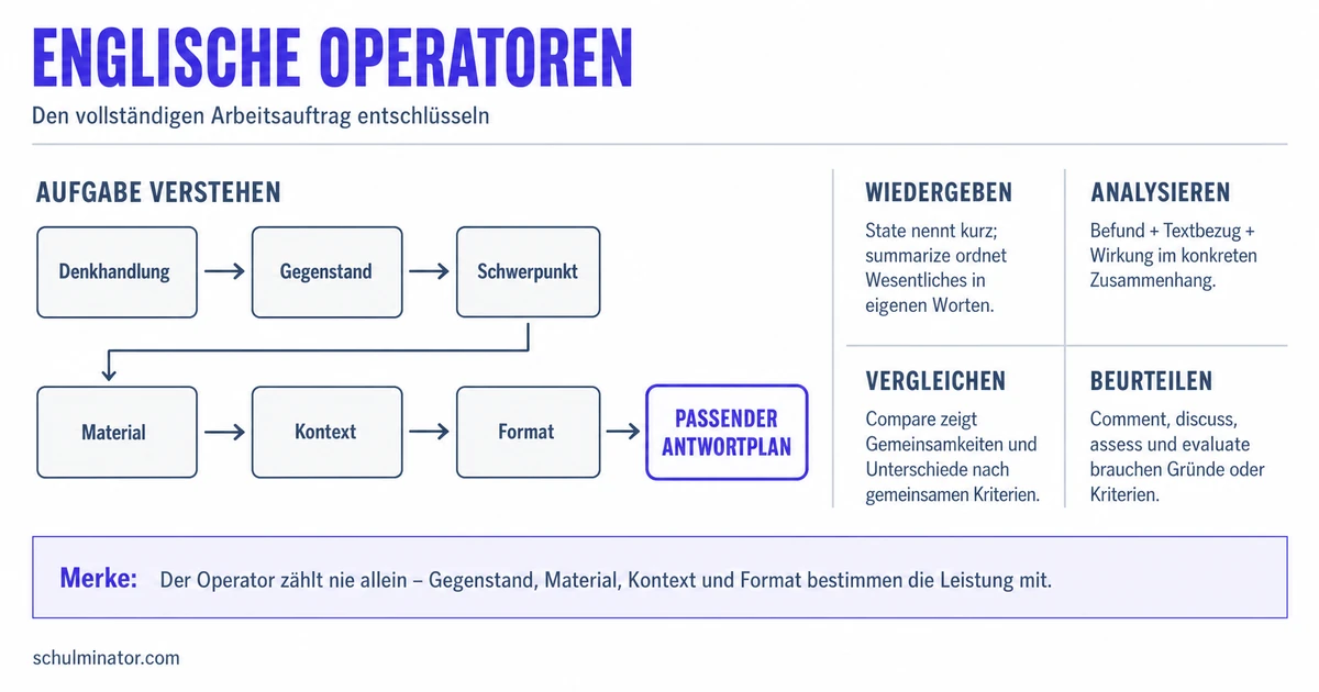 Englische Operatoren sicher verstehen und anwenden