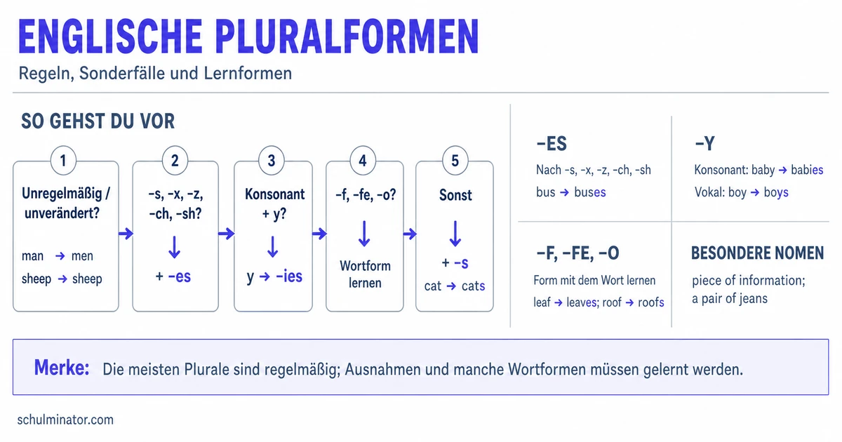 Plural im Englischen: Regeln, Ausnahmen und Übungen