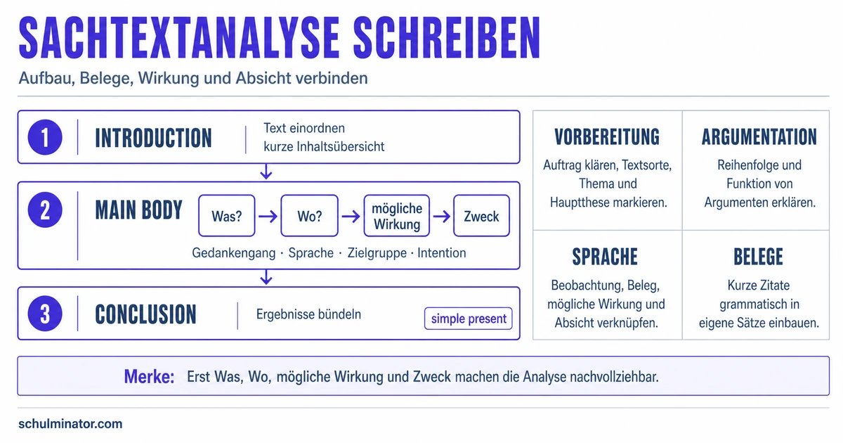 Sachtextanalyse Englisch: Aufbau und Methode