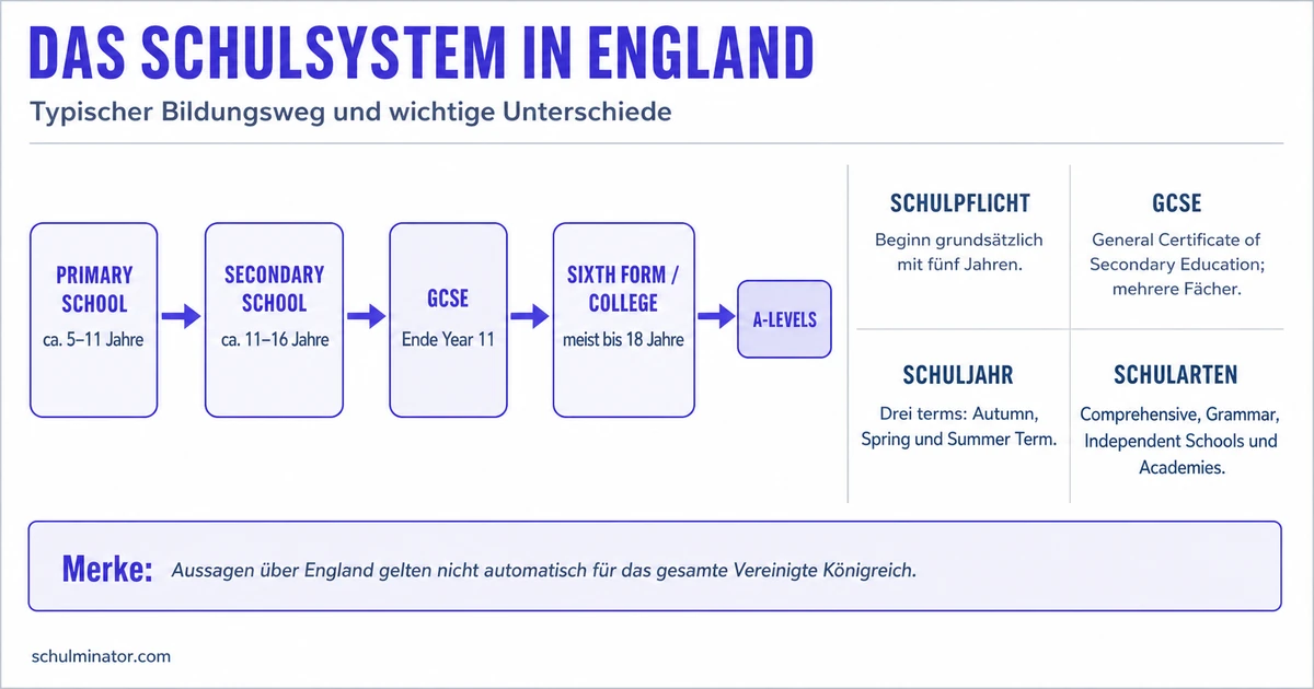 Schulsystem in England: Stufen und Schulalltag