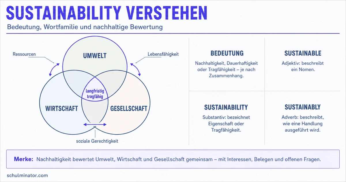 Sustainability auf Englisch: Bedeutung und Gebrauch