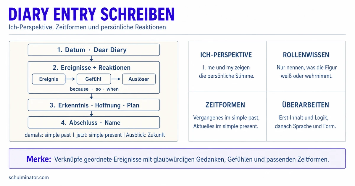 Diary Entry schreiben: Aufbau, Zeiten und Beispiel
