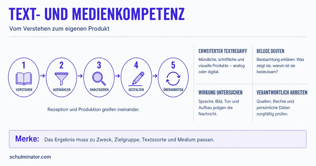 Text- und Medienkompetenz Englisch einfach erklärt