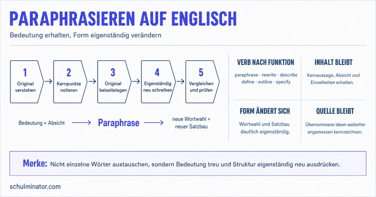 Umschreiben auf Englisch: Paraphrasieren lernen