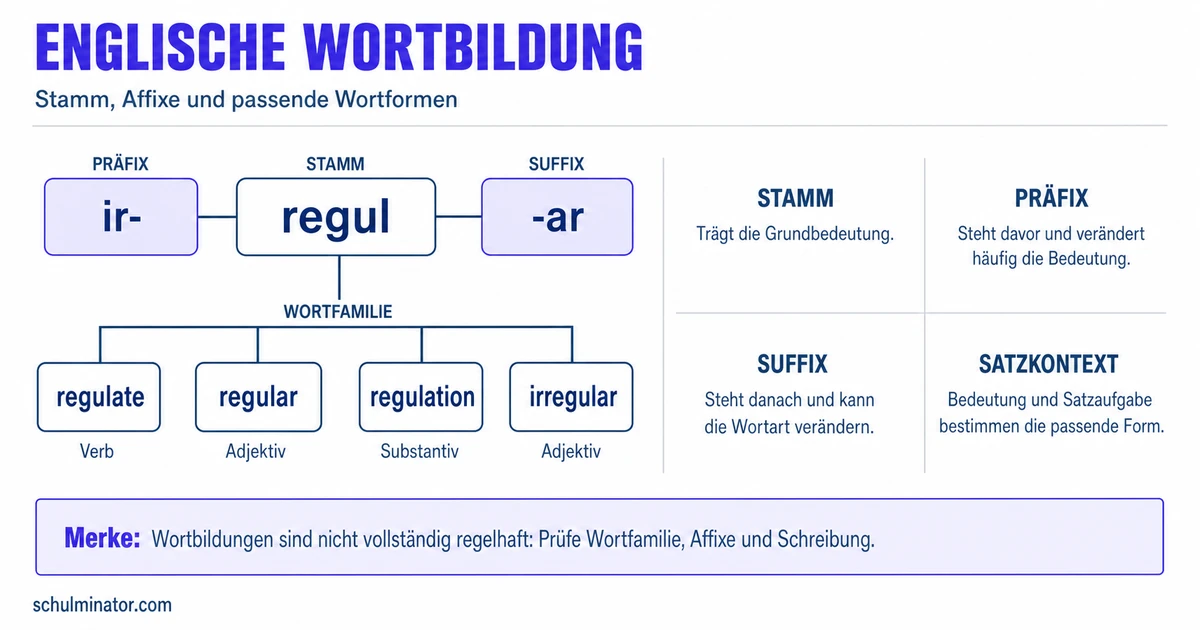 Englische Wortbildung: Präfixe und Suffixe