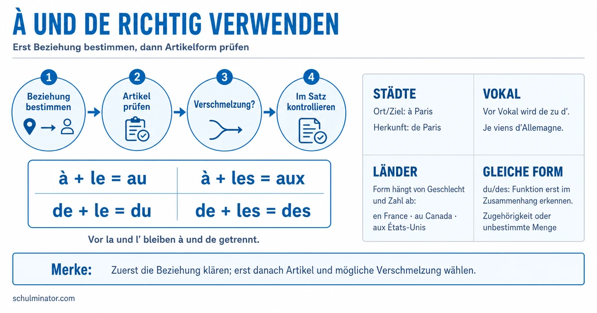 À und de: Verwendung und Verschmelzung