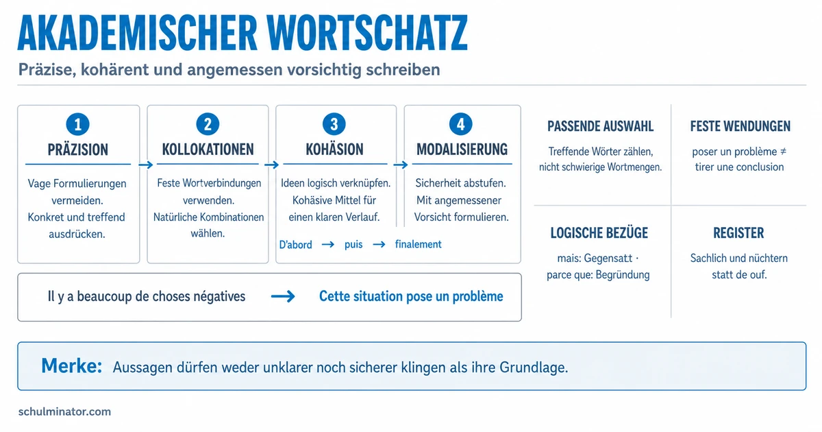 Akademischer Wortschatz Französisch: präzise schreiben