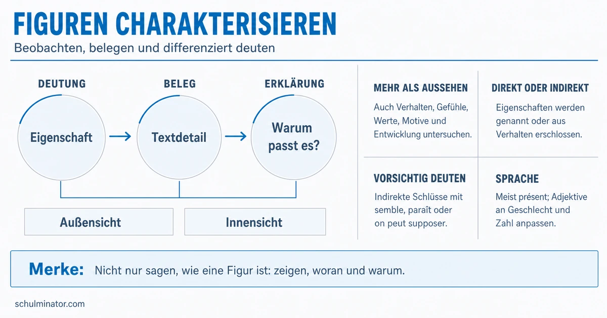 Charakterisierung auf Französisch: Aufbau & Beispiele