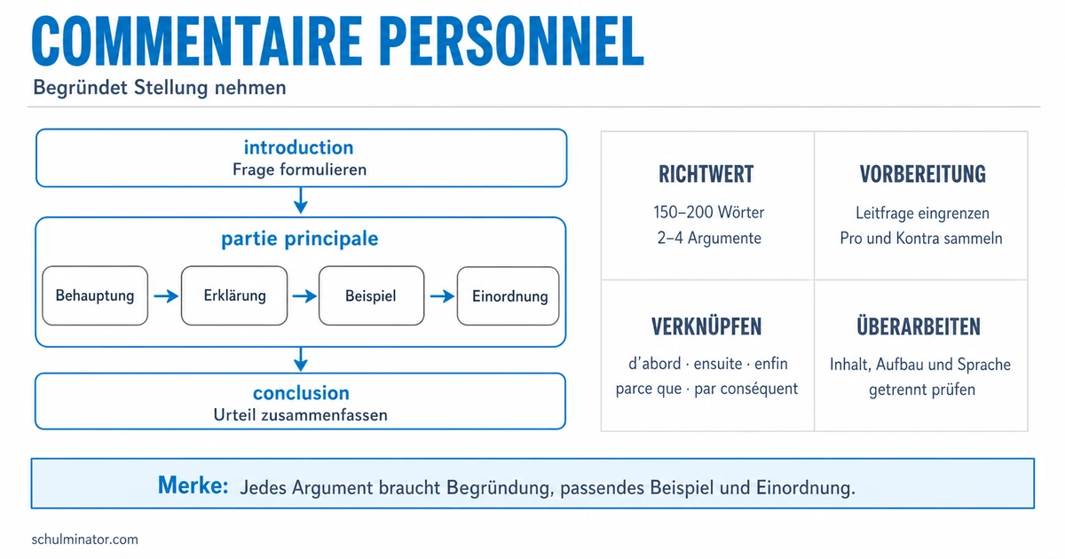 Commentaire auf Französisch: Aufbau und Tipps