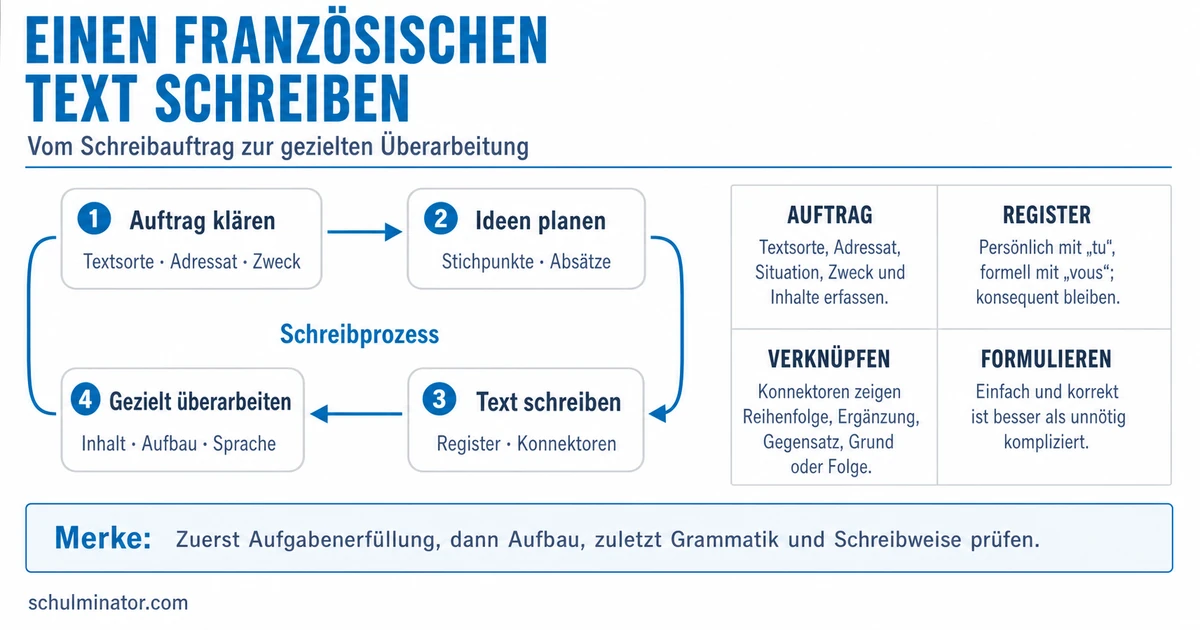 Französisch schreiben: Schritt für Schritt