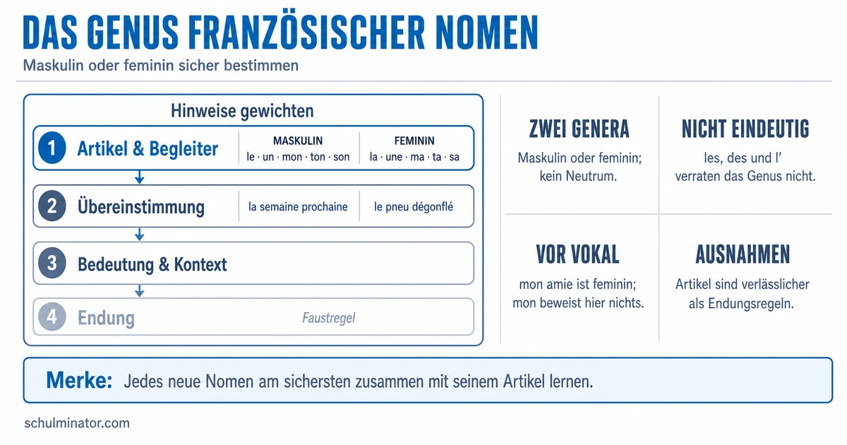Geschlecht im Französischen sicher bestimmen