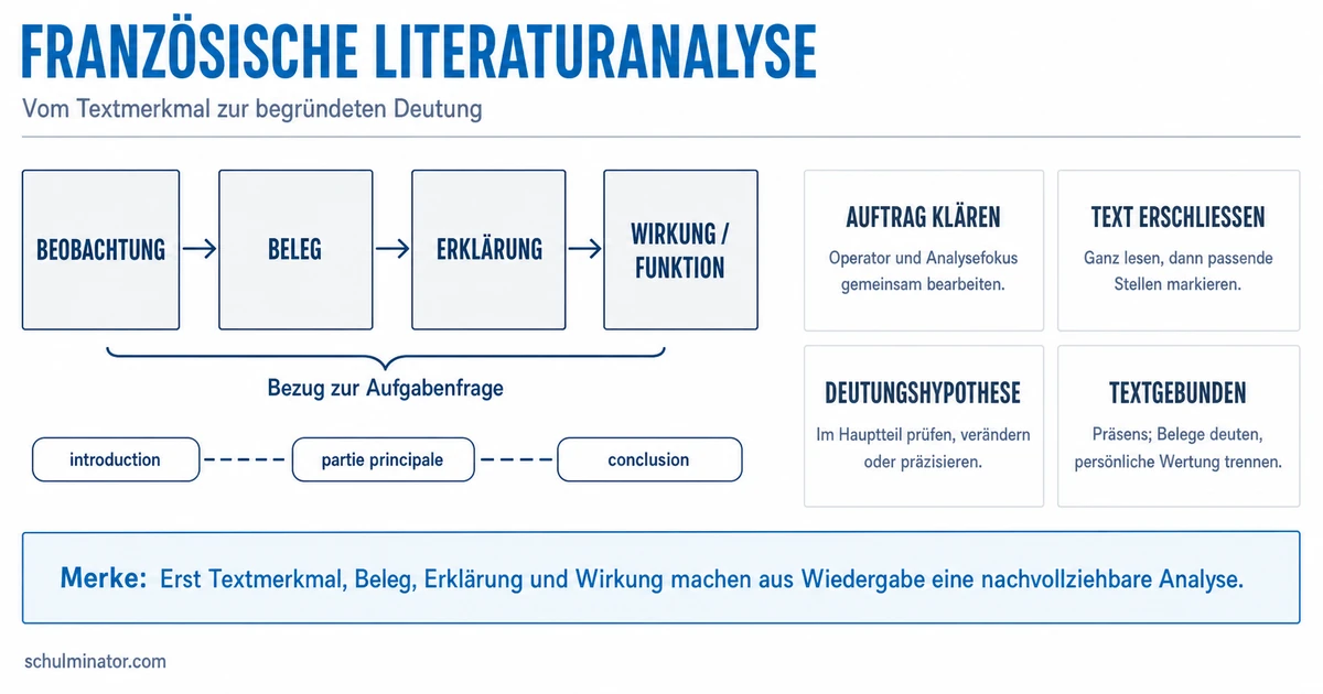 Literaturanalyse Französisch: Aufbau und Methode