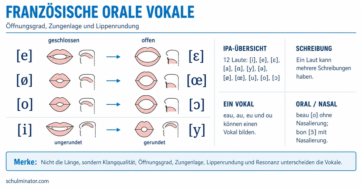 Französische orale Vokale: Aussprache lernen