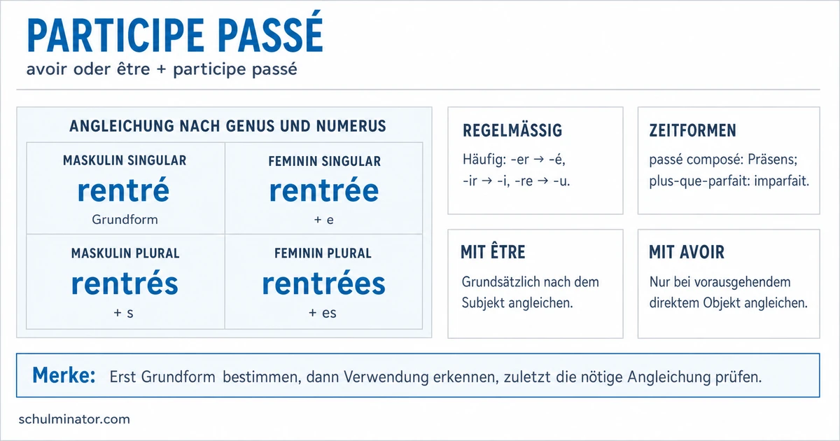 Participe passé: Bildung und Angleichung