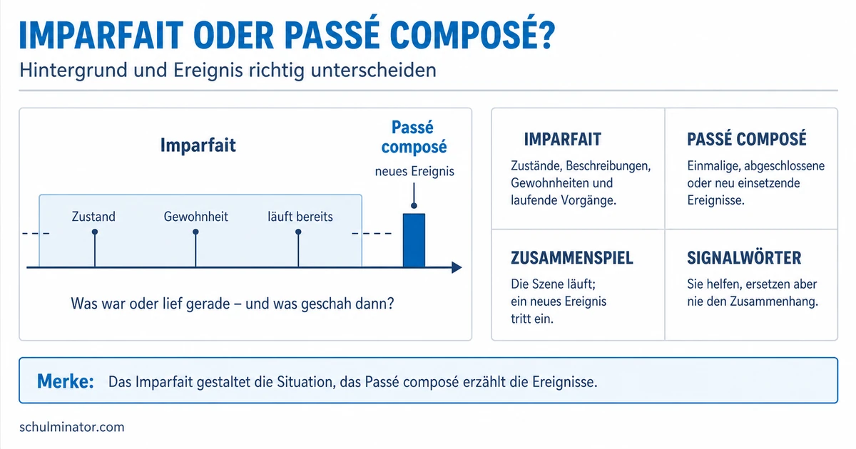 Passé composé oder Imparfait: sicher wählen