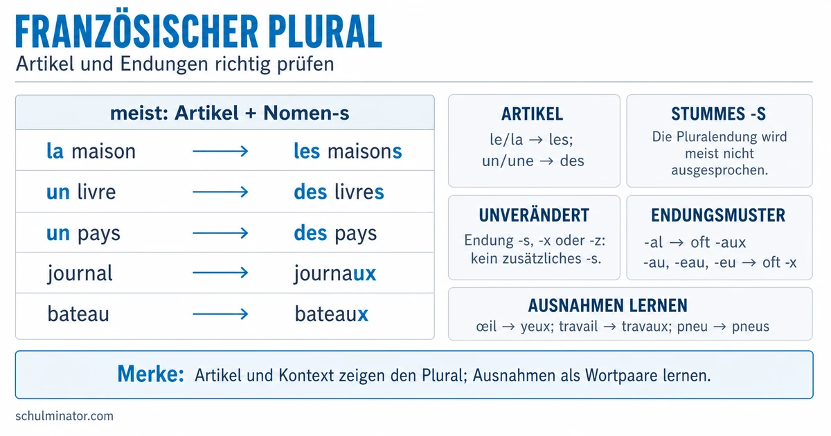 Plural im Französischen: Regeln und Ausnahmen