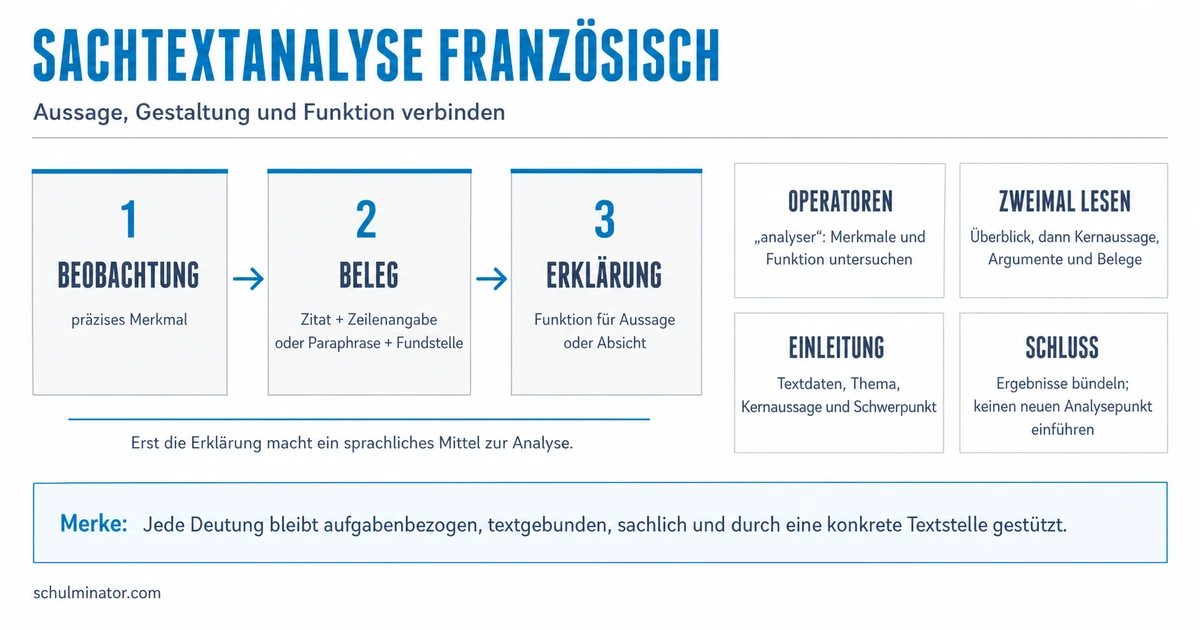 Sachtextanalyse Französisch: Aufbau und Beispiel