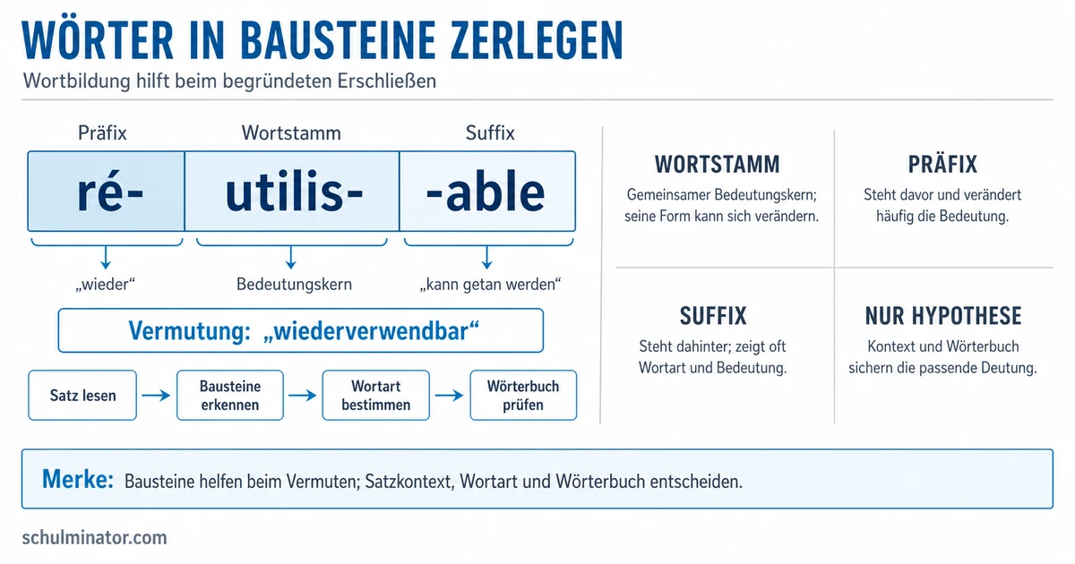 Wortbildung Französisch: Wörter sicher erschließen