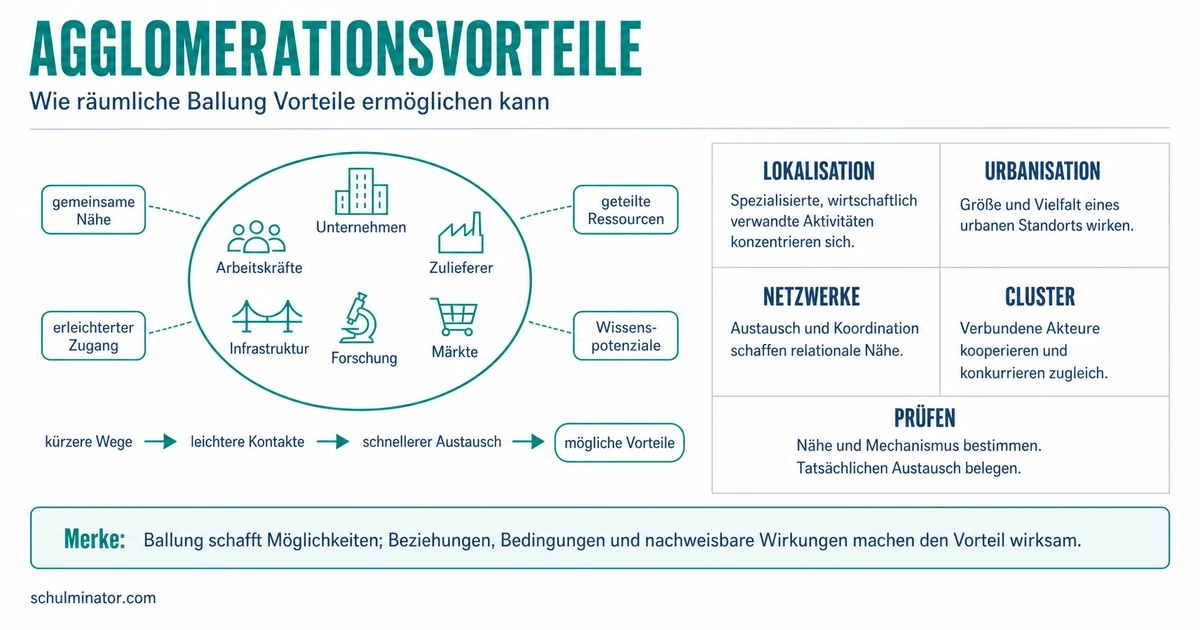 Agglomerationsvorteile einfach erklärt