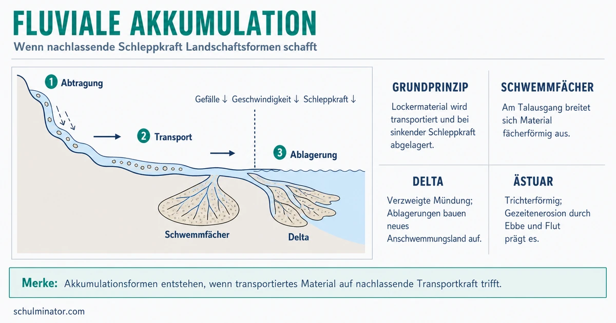 Akkumulation: Ablagerung in der Geografie