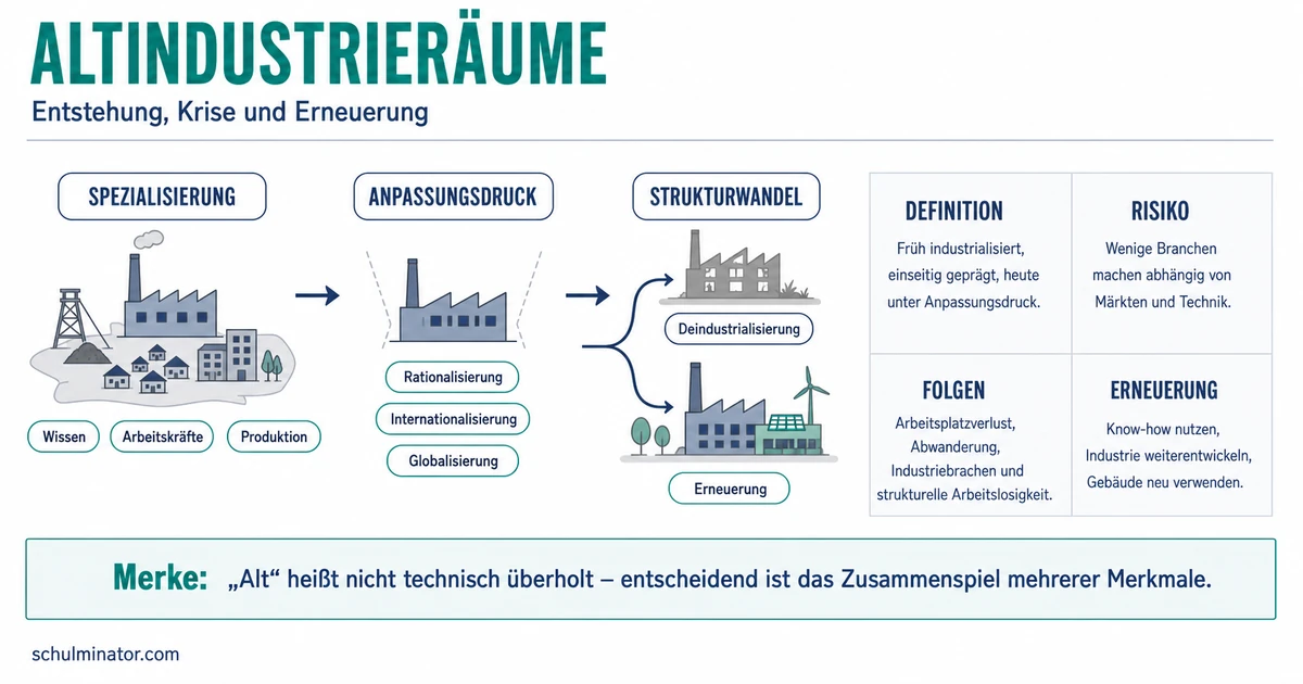Altindustrieraum: Merkmale, Krise und Wandel