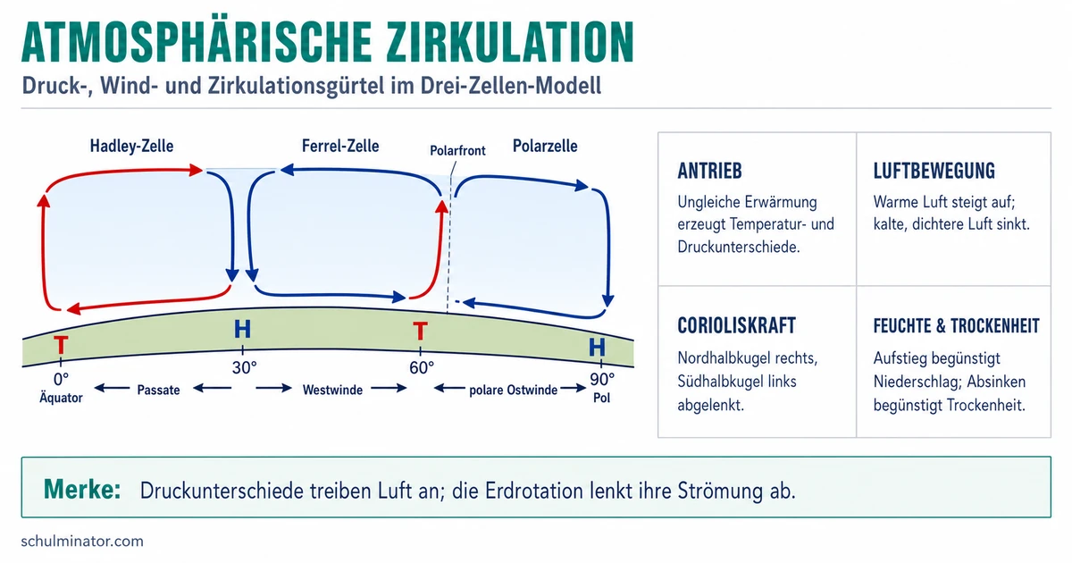 Atmosphärische Zirkulation einfach erklärt