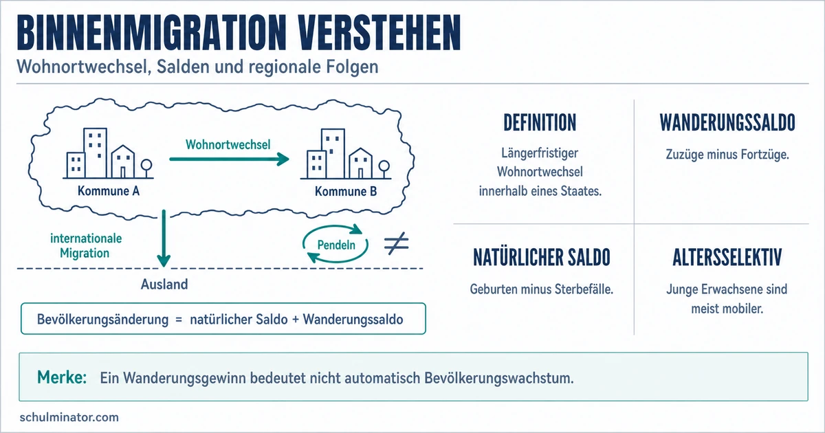 Binnenmigration: Ursachen, Salden und Raumfolgen