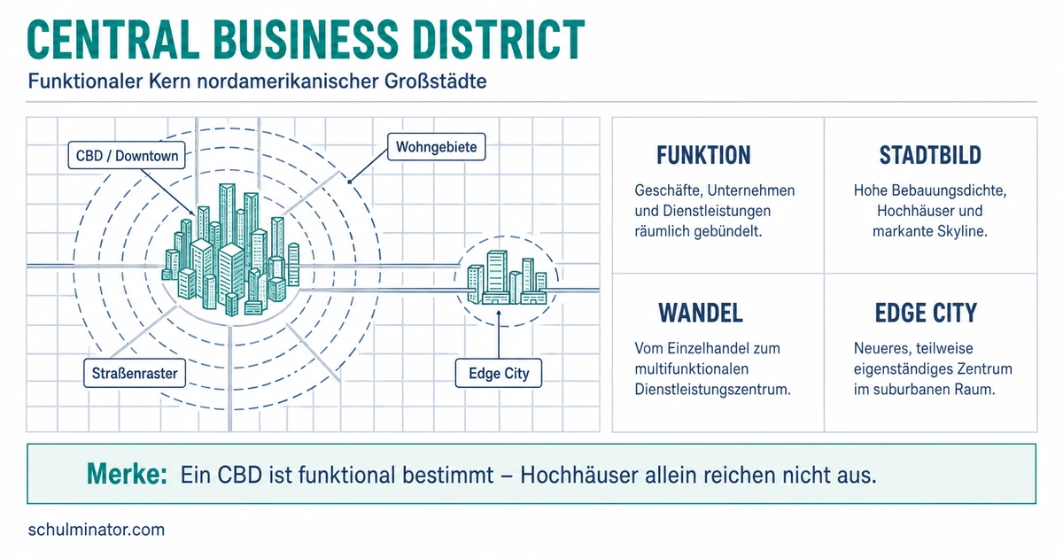 CBD in der Stadtgeographie: Merkmale und Wandel