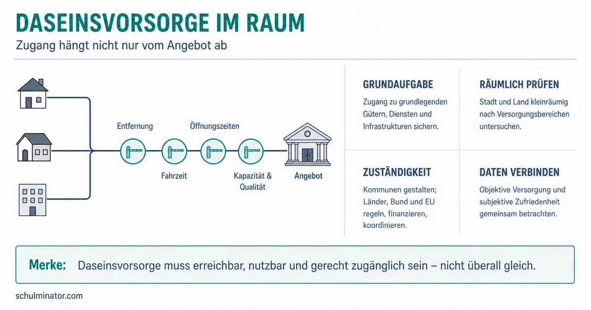 Daseinsvorsorge: Versorgung räumlich beurteilen