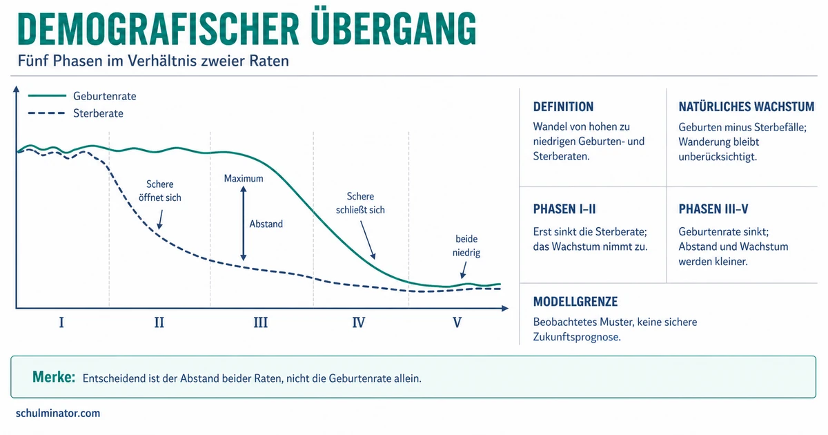 Demografischer Übergang: Die fünf Phasen erklärt